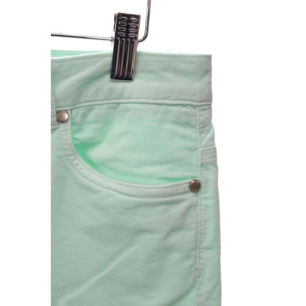 J. Mclaughlin Women Ankle Chino Pants Green Cotton Button Size 6